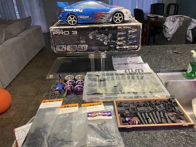 Vintage HPI Racing RS4 Pro3 Touring 4wd , Belt , Graphite , Huge Parts Lot Box - Image 1 of 4