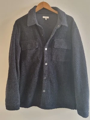 REISS Blue Boucle Teddy/Fleece Overshirt Size XL - Image 1 of 4