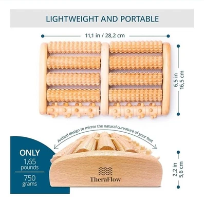 TheraFlow Dual Foot Shiatsu Massager Roller - Large - Image 1 of 4