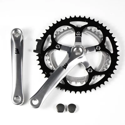 Juego de bielas de bicicleta de carretera/plegables 52-39T bielas de 170 mm con doble plato BCD110 Foto 1 de 4