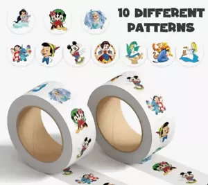 ⭐ 2 ROLL SPECIAL!!! ⭐ 1000 STICKERS DISNEY CHARACTERS MICKEY MOUSE MINNIE + MORE - Picture 1 of 5