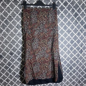 Charter Club Long Skirt Floral Paisley Womens Size 6 Lined - Picture 1 of 6