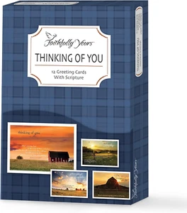 Faithfully Yours Inspirational Thinking of You Boxed Card Assortment, Heartland  - Picture 1 of 12