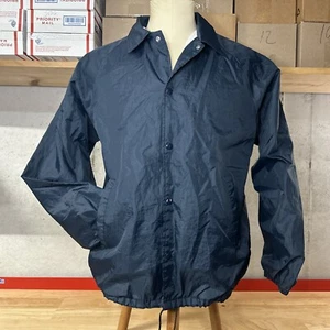 Vtg Wear guard Lined Nylon Rain Jacket Men’s L Large Navy Made In USA - Picture 1 of 5