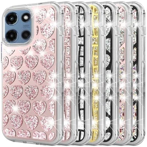 Funda híbrida de doble capa brillante transparente brillante brillante brillante para Moto G 5G 2025 - Imagen 1 de 26