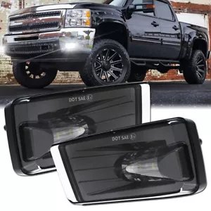 Par de luces antiniebla LED Tahoe apto para 07-13 Chevy Silverado 1500 2500 3500 - Imagen 1 de 11