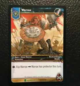 WORLD OF WARCRAFT Warrax DOUBLE-SIDED TRADING CARD - Picture 1 of 3