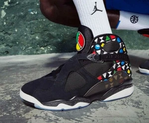 🔥 Nike Air Jordan 8 VIII Retro Q54 ~ UK 5 EU 38 US 5,5 ~ CJ9218-001 Quai 54 - Bild 1 von 12