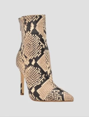 $149 Guess Mujer’s Simoney Botines con Cremallera Imitación Piel de Serpiente Tacones Altos Talla 9 Foto 1 de 4