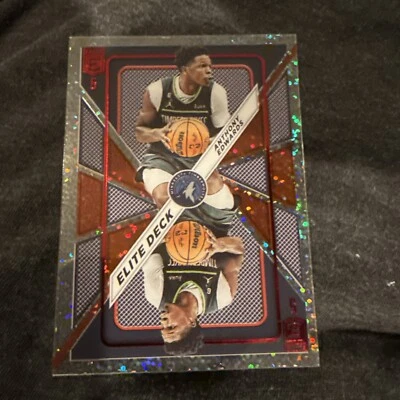 Anthony Edwards 2023-24 Panini Donruss Elite International Red/Clear Sparkle - Image 1 of 3