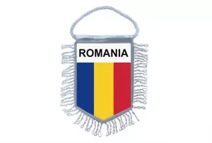 Bandiera bandierina auto Gagliardetto nazioni romania romeno - Foto 1 di 1