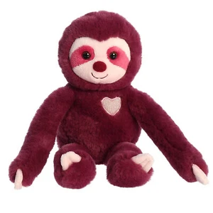 Aurora - Valentine - 12" Sweety Sloth - Amethyst Heartwarming Stuffed Animal - Picture 1 of 4