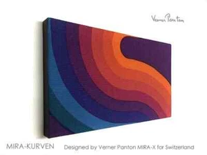 Tablero de arte de pared múltiple Verner Panton MIRA-KURVEN tela mediados de siglo 18 cm 30 cm NUEVO - Imagen 1 de 4