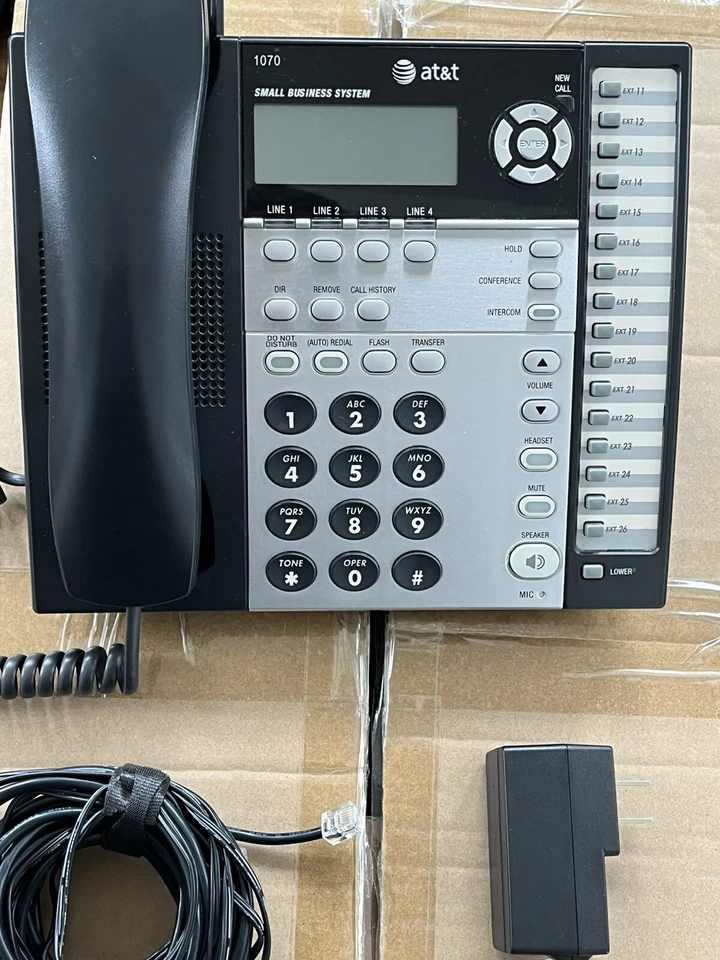AT&T 1070 4-Line Phone Small Business System  w/ Adapter - Image 1 of 1