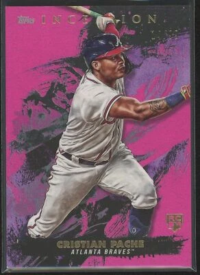Cristian Pache 2021 Inception Magenta 14/99 RC ROOKIE #63 BRAVES ATHLETICS - Image 1 of 2