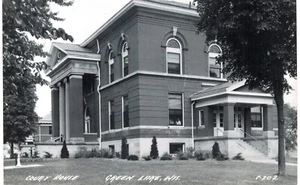 Green Lake RPPC casa di corte mai usata 1940 WI - Foto 1 di 2
