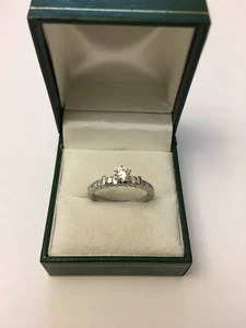 Vintage 14k White Gold Diamond Engagement Ring - Picture 1 of 12
