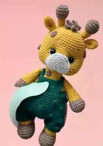 Cuddle-Size Amigurumi Giraffe Crochet Pattern PDF – 26 cm Toy - Picture 1 of 7