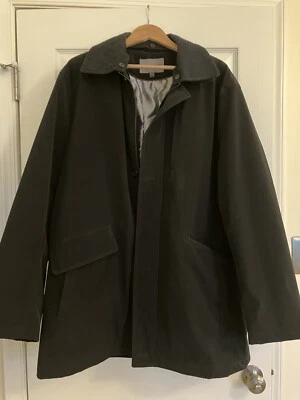 Abrigo de coche Johnson Murphy para hombre negro impermeable exterior con forro de cremallera XXL excelente  Foto 1 de 4