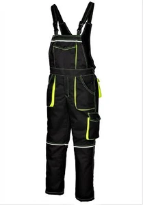 Latzhose Für Kinder Kinderlatzhose NIZO D SCHWARZ GELB Arbeitshose Kinderhose - Bild 1 von 11