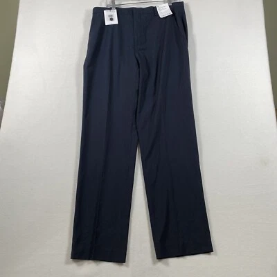 Pantalones para hombre Calvin Klein 36x34 rayas negras se sientan debajo de la cintura pierna recta nuevos con etiquetas Foto 1 de 4