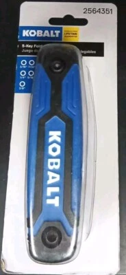 Kobalt 5 Key Folding Hex Key Set Standard 3/16",7/32",1/4",5/16",3/8"  - Image 1 of 4