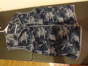 Chaps Sport Men's Camo Sleeveless Vest Sacket Blue pre owned Medium Size: M - Picture 1 of 3