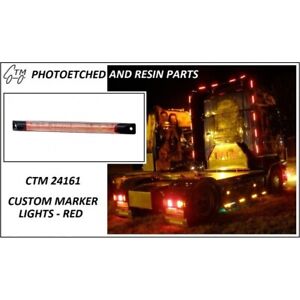 CTM 1/24 1/25 Semi Truck Red LED Style Custom Marker Lights Photoetch