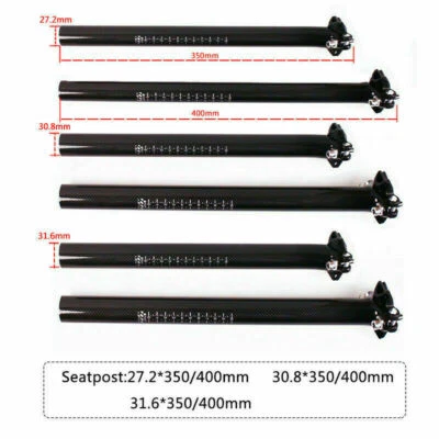 TOSEEK MTB 自行车座杆碳纤维 30.8 * 350 毫米山地公路座椅管 — 第 1/4 张图片
