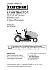 Owners Manual Sears Craftsman 18.5 Hp  Lawn Tractor 42? Mower - Model 917.273638