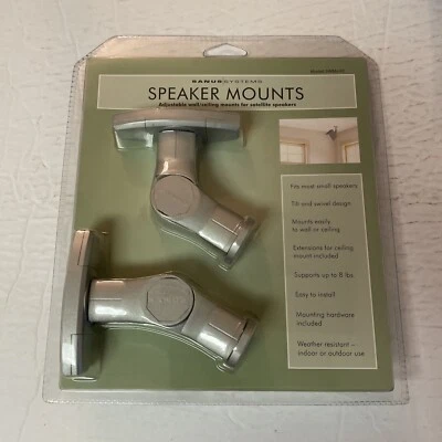 Sanus Wall/Ceiling Speaker Mounts For Satellite Speaker SilverSWMs-01 Brand New - Image 1 of 4