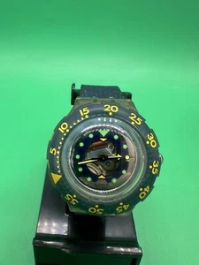 Vintage SWATCH Skeleton QUARTZ AG-1994 New Battery Blue/Green SWISS WORKING - Picture 1 of 17
