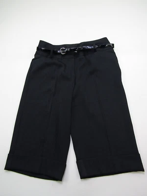 Worthington Stretch Long Shorts Womens 10 Modern Fit Black Belted Career New - Image 1 of 4