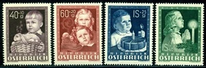 Austria,Österreich 1949 Child welfare,Easter bunny,St. Nicholas,Cake,Mi.929,MNH - Picture 1 of 2