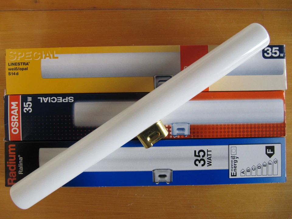 SELTENE  OSRAM  RADIUM SPECIAL LINESTRA 35W mit Metallsockel S14d opal weiß 1613 - Bild 1 von 4