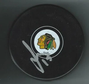 Sergei Samsonov Signed Chicago Blackhawks Puck - Picture 1 of 1
