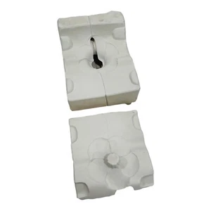 Candelabro de hibisco vintage de cerámica Duncan 1999 molde de fundición antideslizante DM-1317 - Imagen 1 de 10