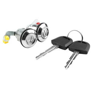FOR MITSUBISHI L200 96-06 RIGHT LEFT 2 DOOR LOCK BARREL & KEYS SET YE05506A - Picture 1 of 10