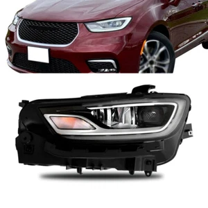 For Chrysler Pacifica 2021 2022 2023 Black Driver Left Side Headlight Assembly - Picture 1 of 13