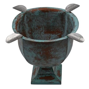 Stinky Cigar Ashtray, Deep Windproof Cigar Ashtray, 4 Stirrups, Patina Copper - Picture 1 of 5