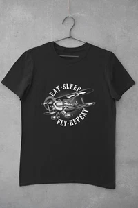 T-Shirt Fliegen Fanclub Freunde Verlobter Freunde Geschenk Geburtstag Männer Papa - Bild 1 von 9