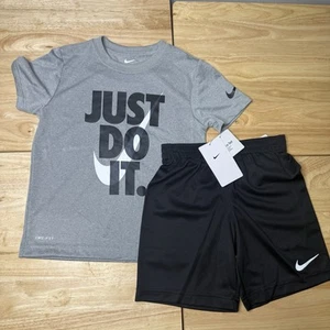 Nike Baby Boy's Short Sleeve Just Do It T-Shirt & Shorts Two-Piece Set (Toddler) - Picture 1 of 1