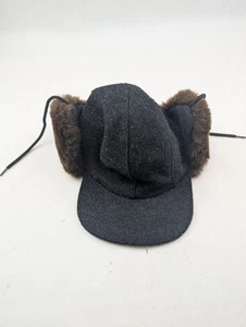 Filson Double Mackinaw Cap Men's Size Medium Charcoal/Dark Brown Made In USA - Picture 1 of 7