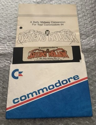 Satan's Hollow by Bally | Commodore 64 | Disk & Manual| Tested - Image 1 of 4