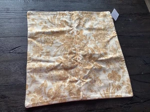 Pottery Barn Sorrel Floral Toile Reversible Pillow Cover 20" Gold yellow NEW - Picture 1 of 5