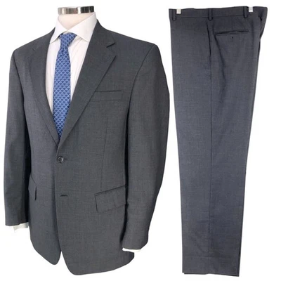 Jos A Bank Suit Jacket Pants Mens 38R Gray 100% Wool Two Button Notch Lapel - Image 1 of 4