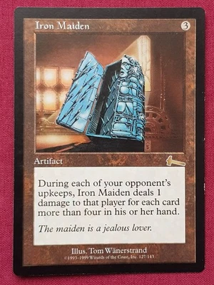 Magic The Gathering URZA'S LEGACY IRON MAIDEN artifact card MTG - Image 1 of 2