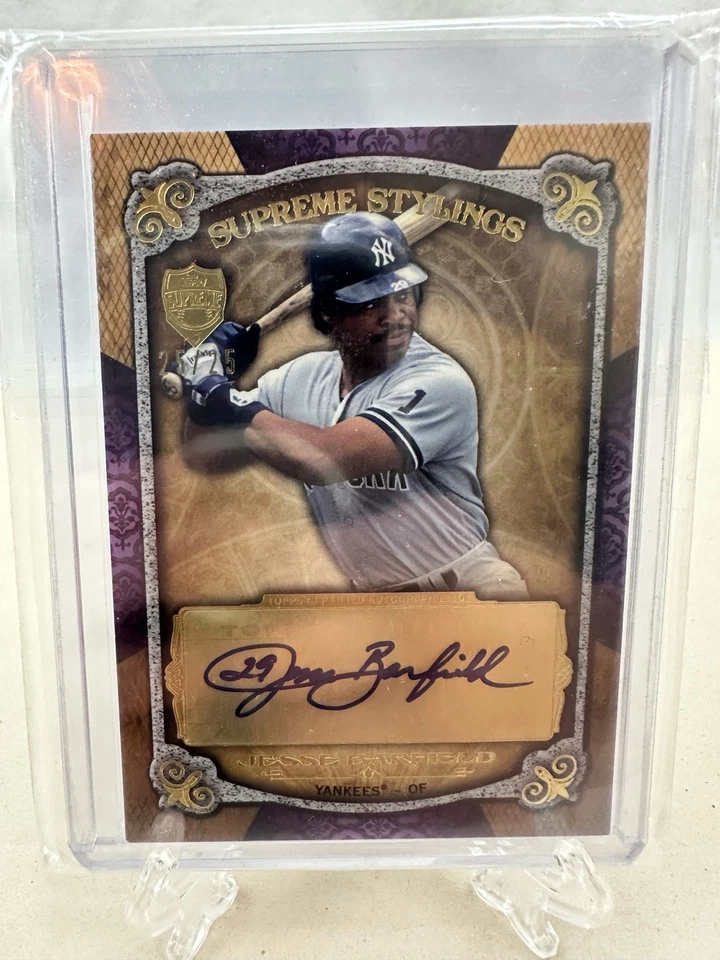 2013 Topps Supreme Supreme Stylings Auto Roxo #25/25 Jesse Barfield #SS-JBA NY - Imagem 1 de 4