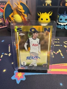 2024-25 Topps Chrome Uefa Heung Min Son Gold Wave Auto /50 - Picture 1 of 2
