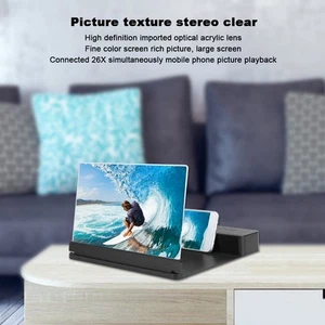 26X 10 Inch Wireless Speaker Mobile Phone Screen Magnifier Bt Sound Bracke HOM - Photo 1 sur 12
